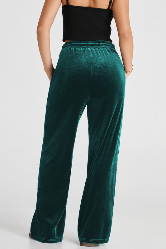 Pantalones de pernera ancha con cordón y cintura elástica Evergreen