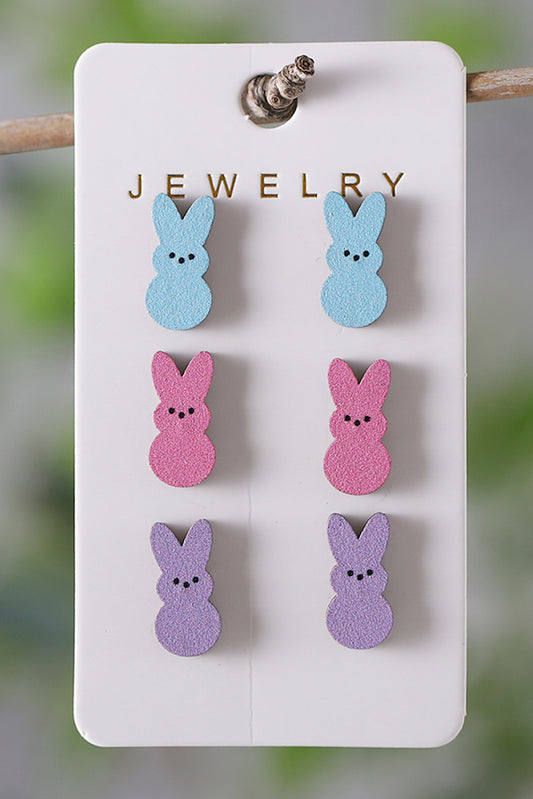 Easter Bunny Doll Wooden Earrings - Snoopy's Closet