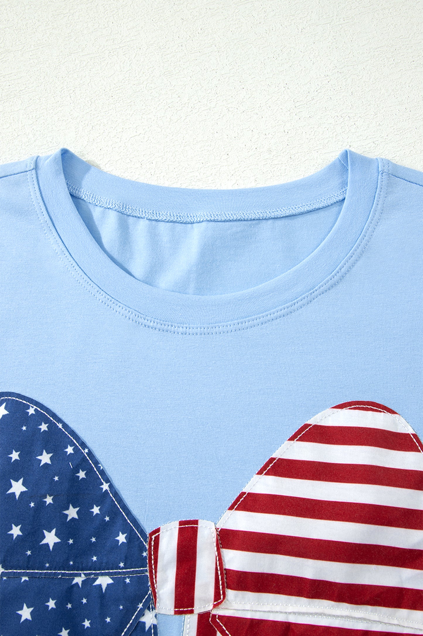 Minivestido de cambio Beau Blue patriótico con lazo grande cosido