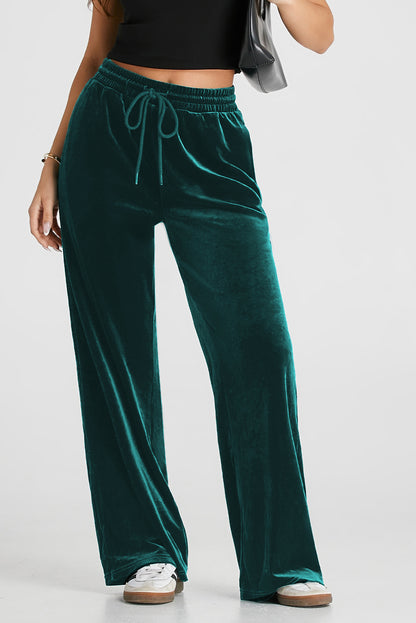 Pantalones de pernera ancha con cordón y cintura elástica Evergreen