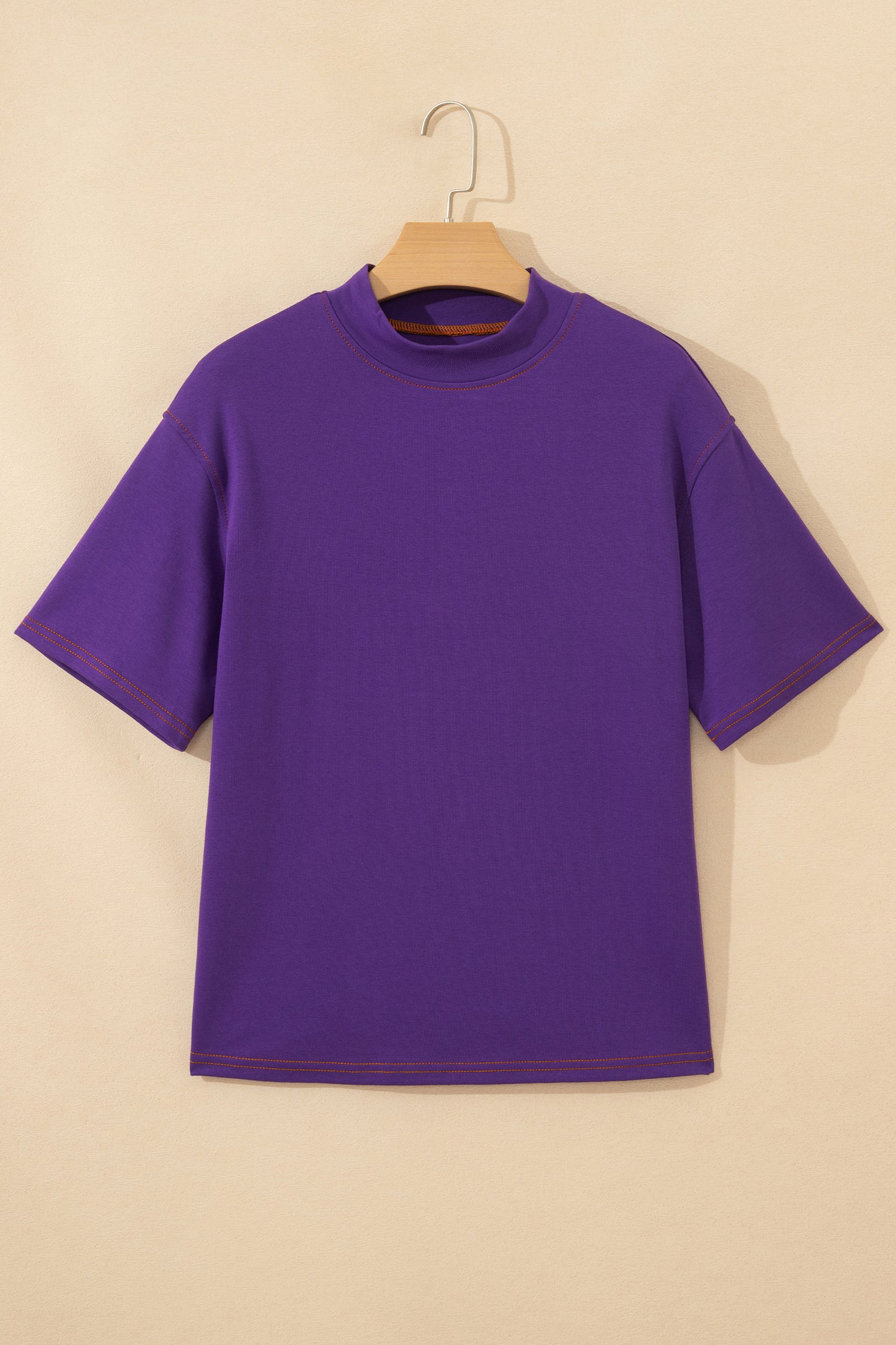 Camiseta Tillandsia Morada Reversible con Costuras a Contraste