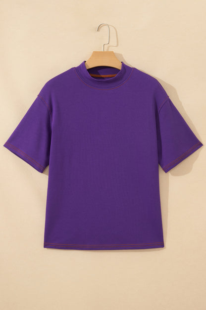 Camiseta Tillandsia Morada Reversible con Costuras a Contraste