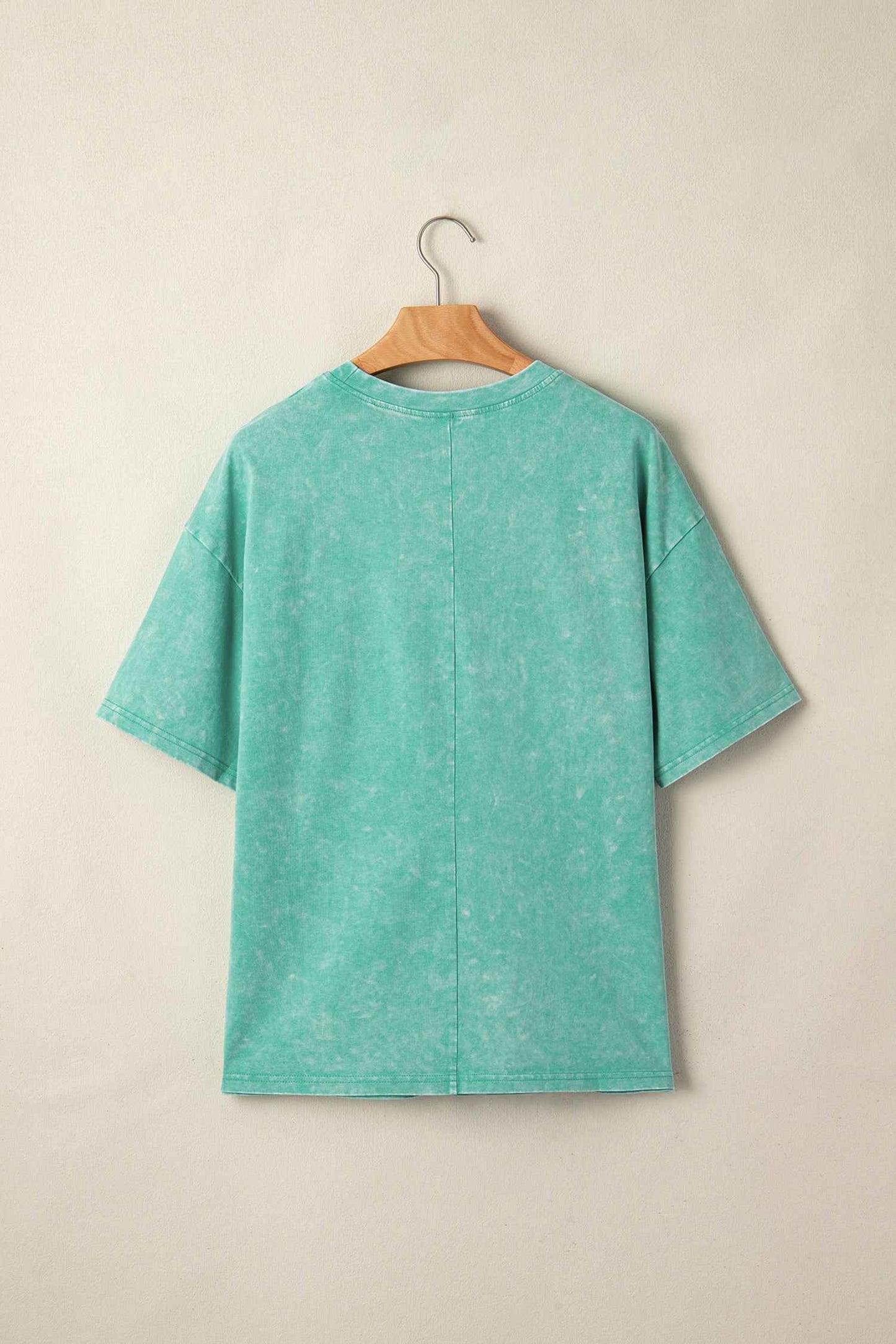 Dark Grey Solid Color Cotton Mineral Washed Oversize Tee