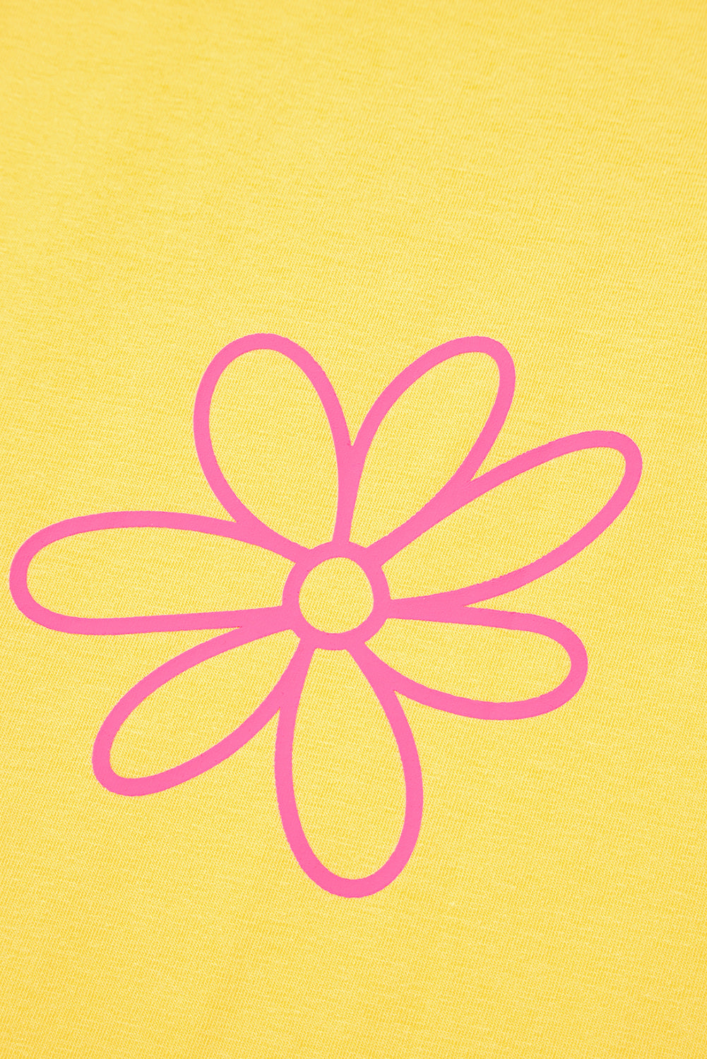 Yellow Cream Flower Graphic Casual Tank Top - Snoopy's Closet