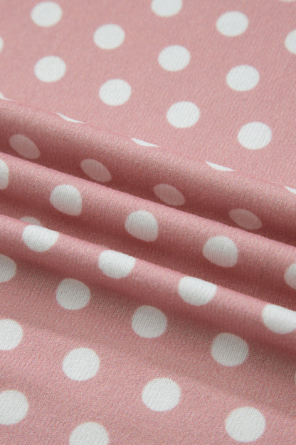 Pink Polka Dot Print Short Set - Snoopy's Closet